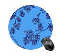 Line Drawing Pattern Mouse Pad - Ultra Thin, 7.8 Inch Round Mousepad with Non-Slip Rubber Base, Waterproof Mouse Mat for Office, Gaming