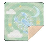 Line Drawing Scorpions Sage Green Soft Thick Baby Activity Play Mat for Floor Portable Tummy Time Activity Mat for Baby Toddler Infant, 50'' x 50''