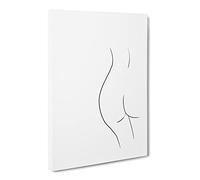 Line Female Form Canvas Print | Gallery Wrapped 30mm Frame Wall Art | 20x14 inches | Ready to Hang | Modern Picture | Living Room Bedroom Lounge Office