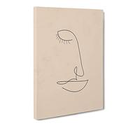 Line Form Female Face Canvas Print | Gallery Wrapped 30mm Frame Wall Art | 20x14 inches | Ready to Hang | Modern People Picture | Living Room Bedroom Lounge Office