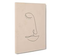 Line Form Female Face Canvas Print | Gallery Wrapped 30mm Frame Wall Art | 30x20 inches | Ready to Hang | Modern People Picture | Living Room Bedroom Lounge Office