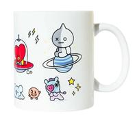 Line Friends BT21 Ceramic Mug Capacity 300ml with All Official Characters, White