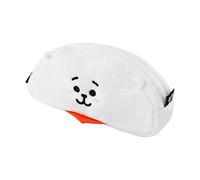 Line Friends BT21 RJ Plush Pencil Case with Zipper Closure, White