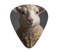 Line Lamb Prints Guitar Picks - 12-Piece Set with 3 Different Thicknesses, Suitable for Electric and Acoustic Guitars