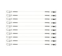 Line Leader with Clasp and End | Fluorocarbon Leader Body, Separate Clasp and Connection Points, for Adding Terminal Tackle to Fishing Line