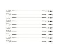 Line Leader with Clasp and End | Lure Clasp At the Tackle End, At the Line End, Structured for Connecting Terminal Tackle to Fishing Line