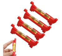 Line Line Guidance Levels, Pack of 4 Cord Spirit Levels, Red Spirit Level Cord, Professional Cord Spirit Level for Masonry, Plumbing, Gutter Work, Spirit Level
