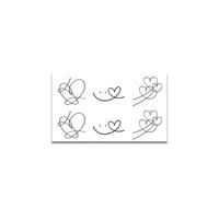 Line Love Temporary Tattoo Lasts To 15 Days Waterproof Semi Permanent Sticker