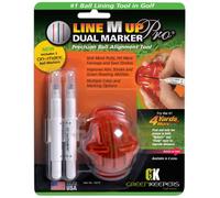 Line-M-Up Pro Dual Golf Ball Marking Tool - Precision Golf Ball Alignment Aid with Marker Pens & Ball Marker for Putting & Driving Accuracy