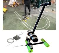 Line Marking Machine for Athletic Fields, Hand-Push Floor Marking Tool, Basketball Court Marking Kit, Tape Sticking Machine, Easy to Use with Flip-Top Design