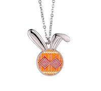 Line Mexico Totems Ancient Civilization Rabbit Necklace Pendant Bunny Animal Jewelry Gift