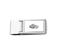 Line Military Art Deco Fashion Slim Money Clip Stainless Holder Pocket Wallet