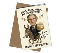 Line of Duty Birthday Card Funny Autograph - “Jesus, Mary, Joseph and the Wee Donkey” - Reproduction Autographed Inspired Comedy Greeting Card with Envelope - A5 Size No2010