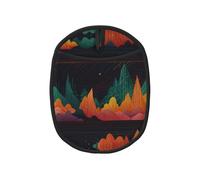Line pattern 1 PC Printed multi-functional oven silicone pot mat (1/2 pack), suitable for women and men barbecue baking
