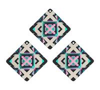 Line Pattern Car Air Freshener, 3 Pcs Rhombus Hanging Air Freshener Cards, Long Lasting Fragrance Scented Cards for Car, Home, Office White-style