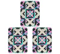 Line Pattern Car Air Freshener, 3 Pcs Square Hanging Air Freshener Cards, Long Lasting Fragrance Scented Cards for Car, Home, Office White-style
