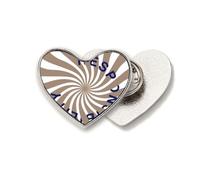 Line Radiation Responsibility Circle Heart Metal Pin Brooch Clip Love