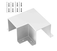 Line Set Cover | Metal Decorative 90 Degree Parts | Flat Elbow for Ductless Split - for Split HVAC Heat Pump Duct System Outdoor Garage