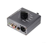 Line Volume Control Box SJ303 Inline Attenuator with Multiple Inputs XLR TRS for rca AUX - Variable Audio Attenuator 6 Steps Reduction for Live Streaming Aluminium Chassis 88x38x80mm