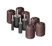 LINE10 Tools 28pk Sanding Drum and Sleeves Set, Spindle Sander Attachment for Drill and Drill-Press, Die-Grinder, 2-inch Extra Long Surface, 1/4-inch Shank 60, 80, 120 and 240 Grit
