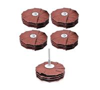 LINE10 Tools 4-inch Sanding Mop Kit, Moulding Flap Wheel Sander for Drill, 80 Grit Mop Sanders Brush, 1/4" Shank, Abrasive Flapper Sander for Woodworking, Contours, Finishing, Pack of 5
