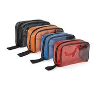LINE2design 4 x Colour Coded First Aid Bag for Medical Emergency Equipment Water Resistant with Zipper and Clear Window