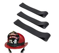 LINE2design Firefighter Helmet Bands - Heavy Duty Rubber Helmet Band Fits for Modern & Traditional Style Fire Helmets Pack of 3 - Black