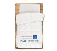 LINEA by böhmerwald Comfort Cuddly Down Duvet, Normal, 155 x 220 cm, 90% Down / 10% Feathers Class 1, Suitable for Allergy Sufferers, Washable up to 60 °C, Made in Germany