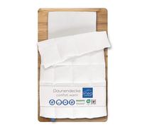 LINEA by böhmerwald Comfort Cuddly Down Duvet, Warm, 155 x 220 cm, 90% Down / 10% Feathers Class 1, Suitable for Allergy Sufferers, Washable up to 60 °C, Made in Germany