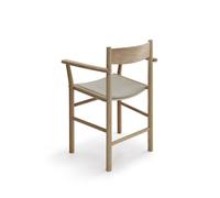 Linea Collection Akademia Dining Chair w. Armrests Light Lacquered Oak/Steelcut Trio 213