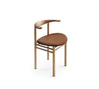 Linea Collection RMT3 Dining Chair Ash Wood Stained in Oak color/Elmosoft 33004 Leather