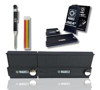 LINEA Contour Gauge 5+10 Inch Infinitely Connectable with Profile Lock - Black Kit with Pro Pencil, Leads, Bag & Box - For Tracing and Cutting Wood, Tiles, Parquet - Perfect DIY Gift Idea