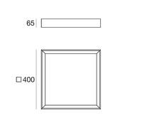 Linea Light LED ceiling light Tara Q, 40 x 40 cm, black, 3,000 K, aluminium