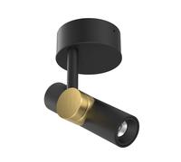 Linea Light LED downlight Goose, black/gold-coloured, aluminium, 2,700 K