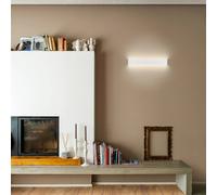 Linea Light LED wall light Box W2 bi-emission, W 14 cm, white, 2700 K