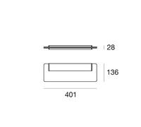 Linea Light LED wall light Skinny, white, aluminium, PMMA, up/down