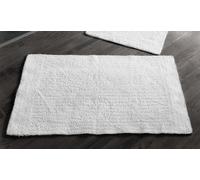 Linea White Bathroom Rug Bath Mat Rug 50x80cm. Reversible