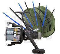 Lineaeffe Free Carp 60 3BB Carp Runner Fishing Reel and Carry Case + 8pc Disgorgers Set