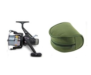 Lineaeffe Free Carp Freespool Carp Runner Fishing Reel with Line + Padded Case