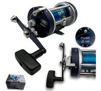 LINEAEFFE GTL 500 SEA BOAT FISHING LARGE MULTIPLIER REEL PRELOADED BLUE LINE