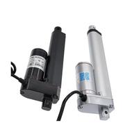 linear actuator 150mm 200mm 12V 24V stroke linear electronic starter 100/200/300/500/750/800/900/1100/1300/1500N(24V 100N 60mm s,Black 150mm)