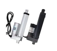 Linear Actuator 200mm 150mm 12V/24V DC electronic starter Stroke Linear electronic starter Controller 100/300/500/700/1000/1200/1500N ICXLPMC(12V 300N 35mm s,White 200mm)