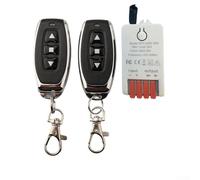 Linear Actuator Remote Control Switch, 2CH Wireless DC 5V-30V 30A for Curtains Door Garage, Forward Reverse RF 433MHz with Momentary-Toggle Latching Modes