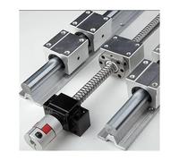 Linear Ball Screw SFU1605 1200mm 1400mm +linear Guide Rail SBR16+SBR16UU+Coupling 8 * 10+Nut Housing +BKBF12 for Cnc Part ICXLPMC(SBR20 SFU1605,350mm)