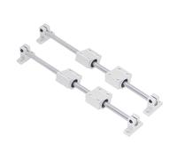 Linear Bearing Slide Set | GCr15 Carbon Steel Rail Shaft Kit | CNC Parts for Engraving/Woodworking/Printing Machinery | Industrial Grade SBR Block, HRC62 Hardness (10-300)