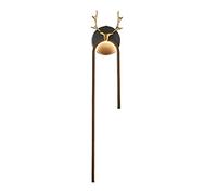 Linear Bedside Wall Sconce, Antler-Shaped Brass Wall Light with Silicone Shades, Ultra-Thin Strip Wall Lamp, Modern LED Wall Lamps - 32W - 3 Color Modes, Minimalist Lighting Wall Lights