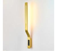 Linear Bedside Wall Sconce, Ultra-Thin Metal Wall Lamp with Touch Panel Switch, Modern LED Wall Light - 12W, Bedroom Background Wall Atmosphere Lamps, Nordic Simple Wall Lights