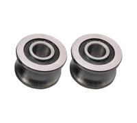 Linear Bushing Bearing U22 for Track Roller Wheel Applications in Power Tools and Fitness Equipment, Round Bottom Sliding Roller, 8mm Inner Diameter, Silver