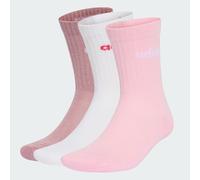adidas Unisex Linear Crew Cushioned Socks 3 Pairs Socks, magic mauve/white/clear pink, XL