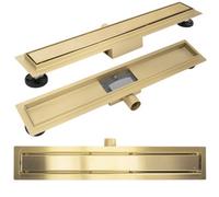 Linear Drain Rea Neox 100 Brush Gold, Steel